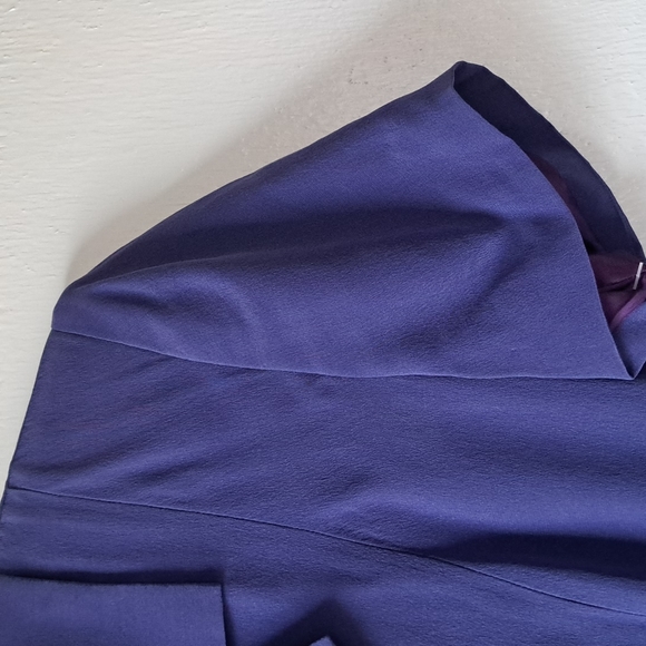 August Silk Short Sleeve Silk Shirt Dress Button Front Cobalt SZ 2P - Picture 8 of 11